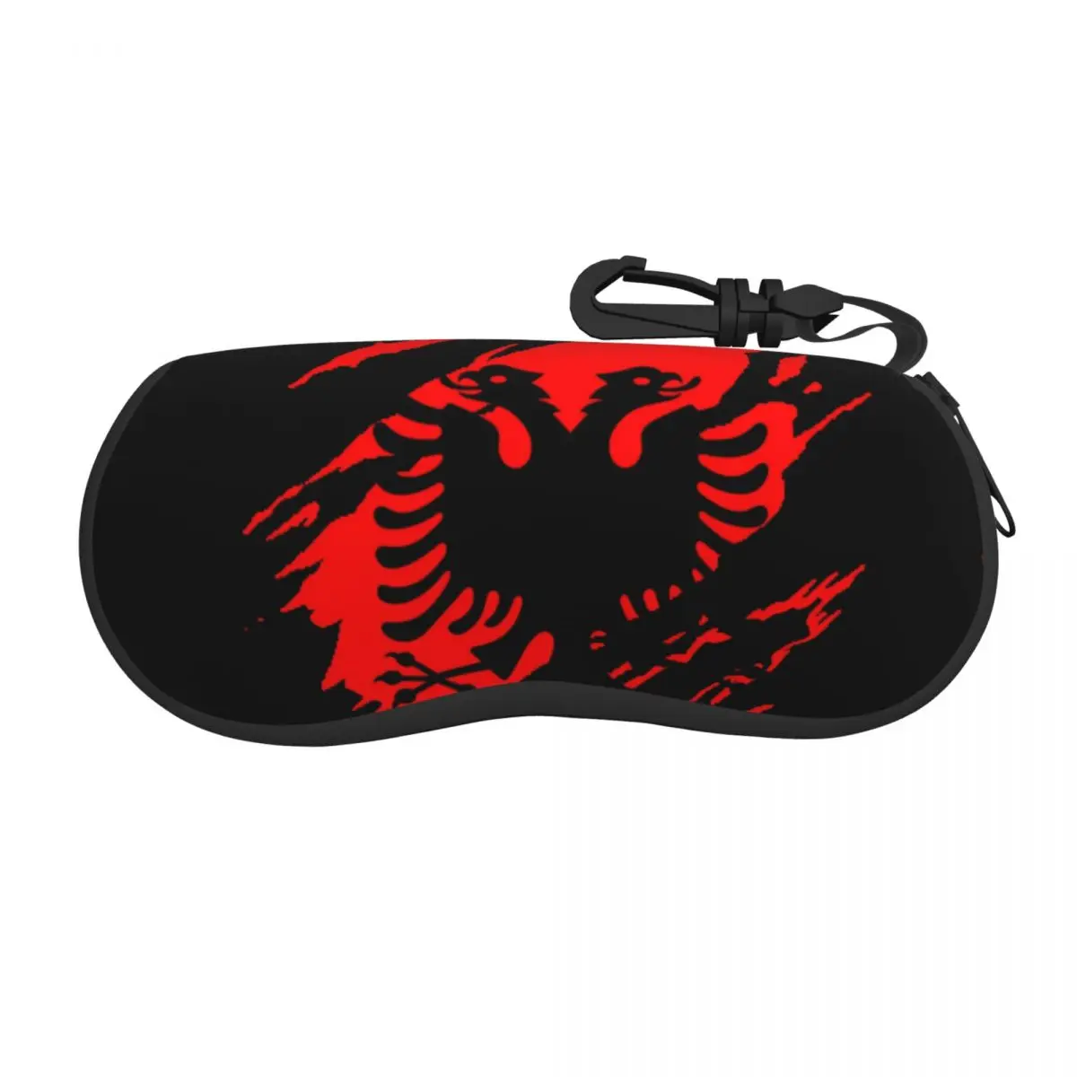 

Vintage Flag Of Albania Shell Eyeglasses Protector Cases Fashion Sunglass Case Albanian Pride Glasses Pouch