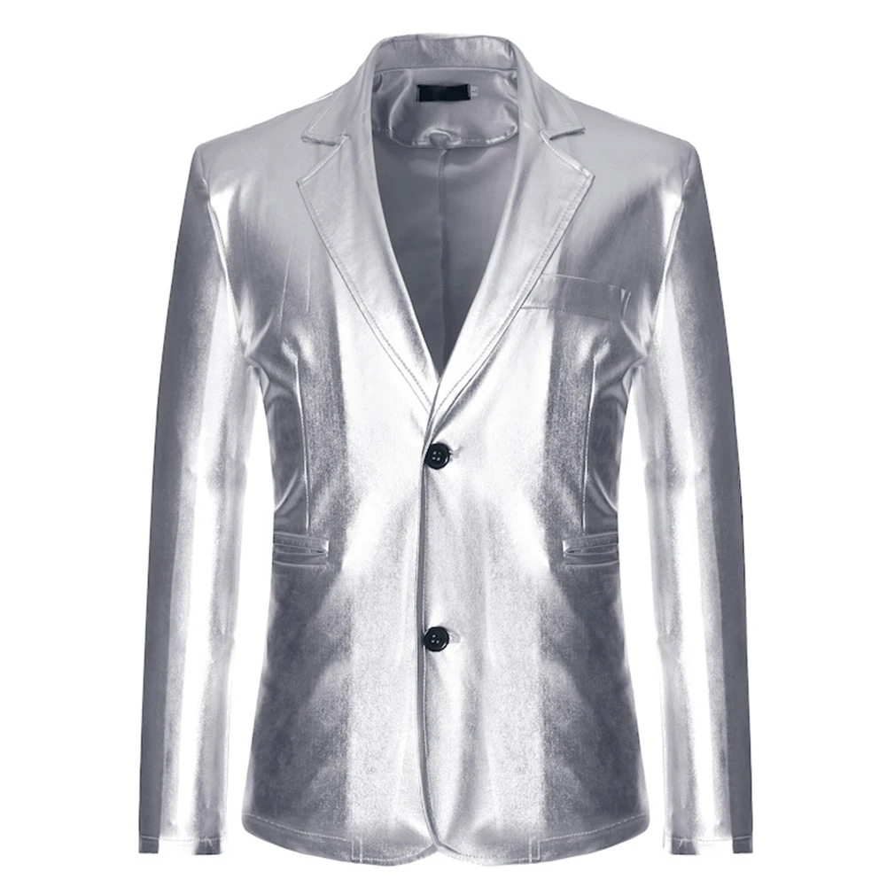

Jacket Coat Autumn Spring Black Suit Blazer Tops Business Wet Look Button Winter Casual Work Coat Dress Fashion