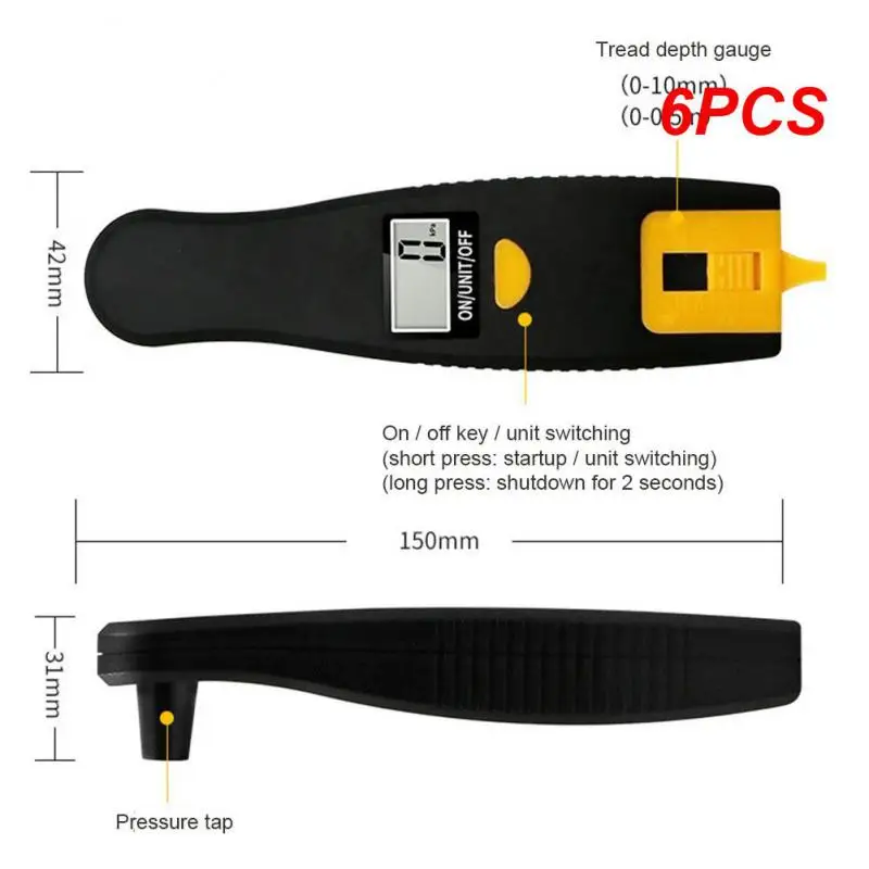 

2 In 1 Digital Tire Pressure Gauge, Car Tire Pattern Depth Gauge, Tire Pressure Monitoring Tool, Tire Pressure Meter