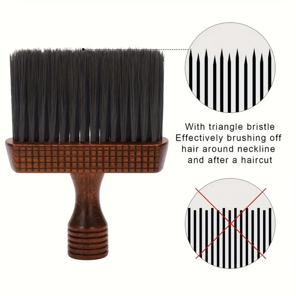 Spazzola per la Pulizia dei Capelli, Strumento Specializzato in Legno per Parrucchieri, con Manico in Legno Naturale per Pulizia e Bellezza - immagine 5