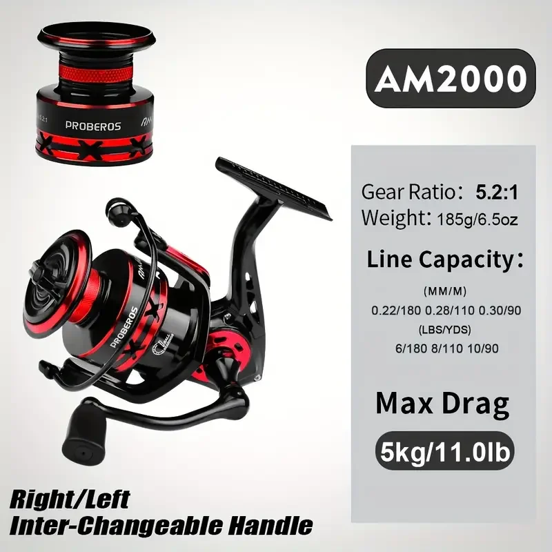  slider image of PROBEROS Fishing Reel 5.2:1