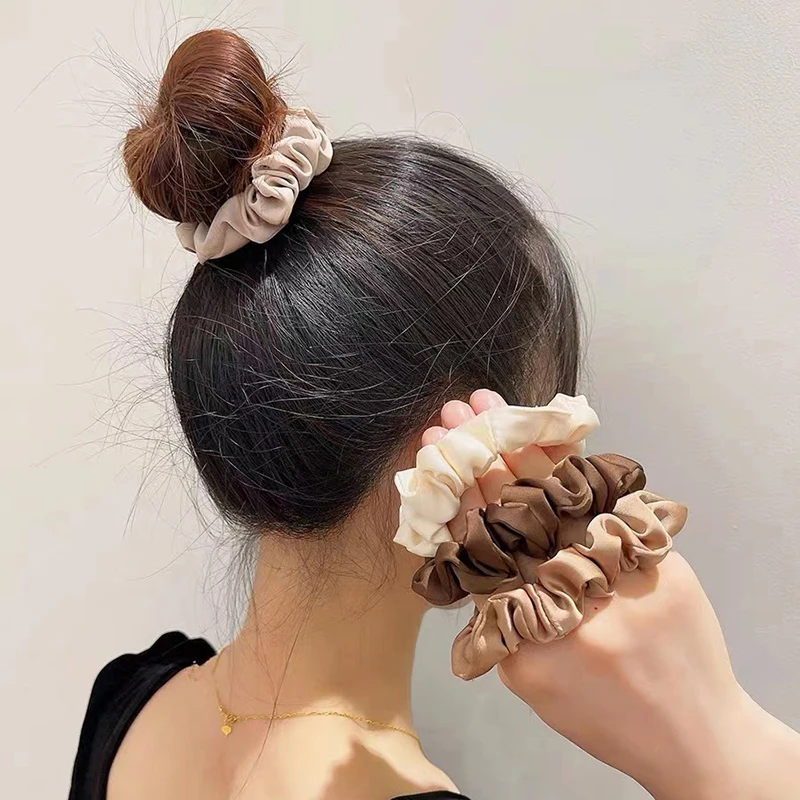 

Woman Scrunchies Silk Hairband Hair Ties Girls Ponytail Holders Rubber Band Elastic Hair Bands Fashion Hair Accessories