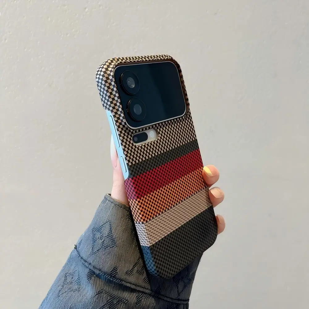 Frosted Carbon Fiber Texture Magnetic Phone Case with Kevlar Cover