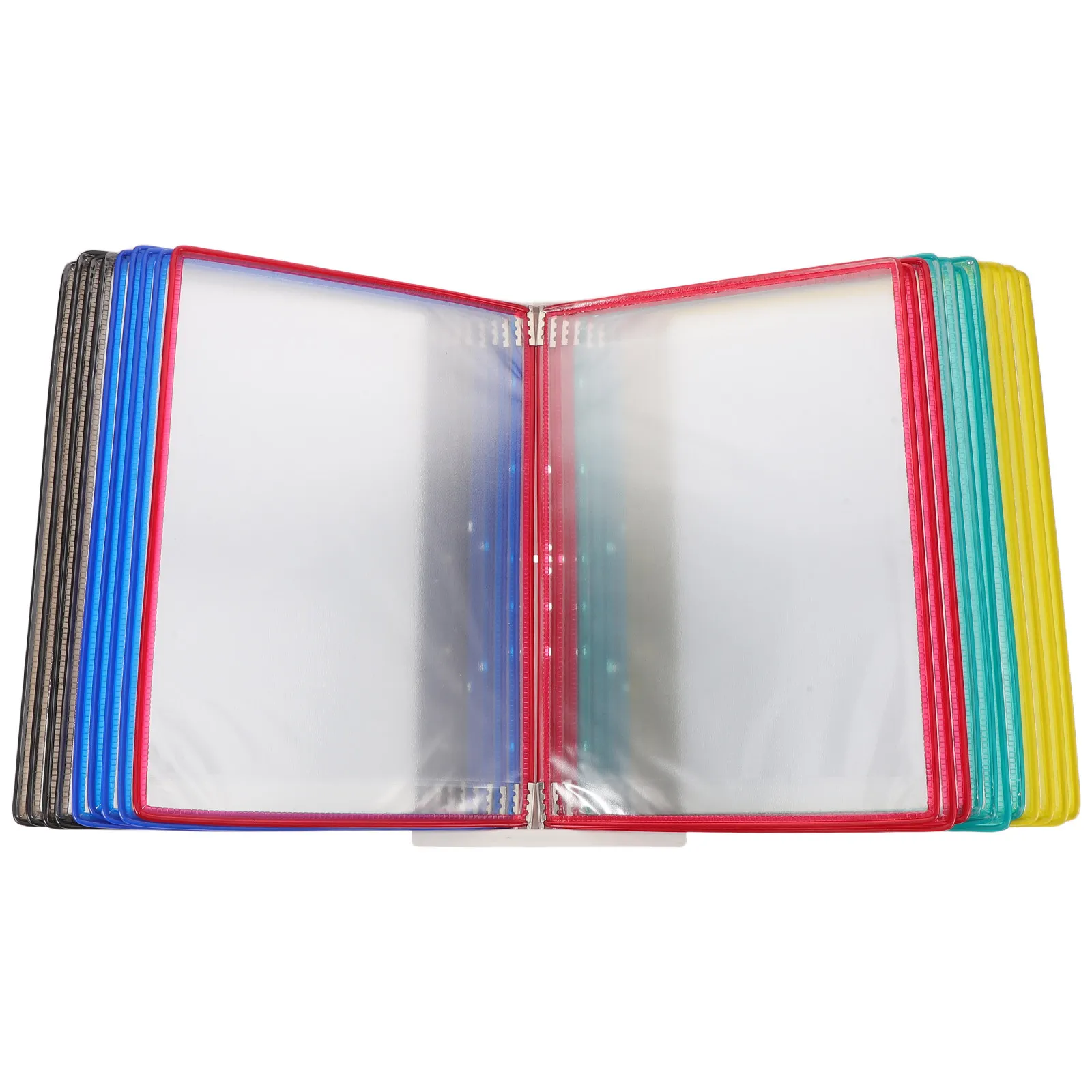 A4 용지용 벽걸이형 파일 홀더 투명 문서 디스플레이 포켓 공간 절약형 수직 정리함 포스터 카탈로그