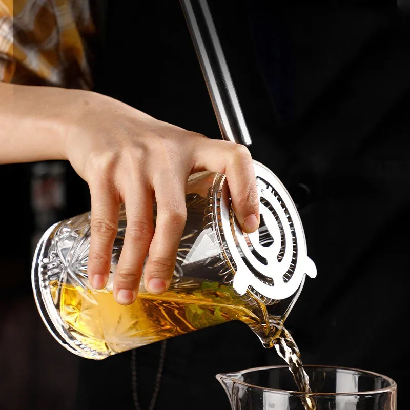 Cocktail stirrers Cocktail Mixing Glass bartender Beaker Cocktail Stirring Glass with Thick Weighted Bottom Professional Bar Beaker Mixing