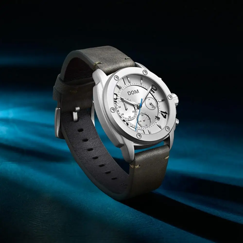 DOM New Sports Men Watches Top Brand Luxury Chronograph Quartz Watch Men Waterproof Watch Clock Relogio Masculino M-1229L