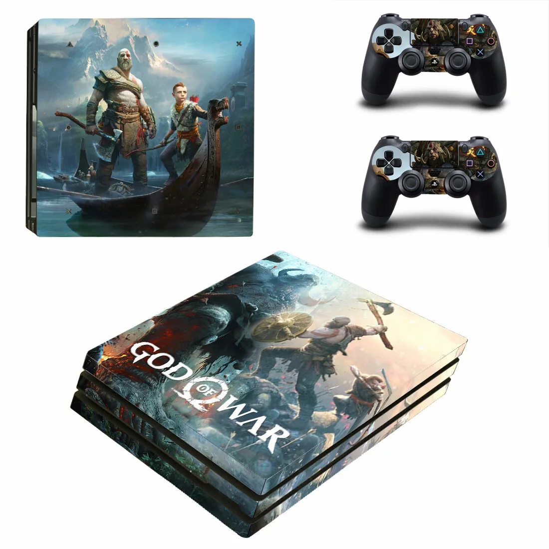 protetor de decalque, peles de vinil, jogo God of War, PS4 Pro
