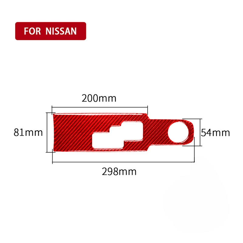 

For Nissan GTR R35 2008 2009 2010 2011 2012-2016 Carbon Fiber Sticker Car Central Gear Shift Panel Trim Interior Car Accessories