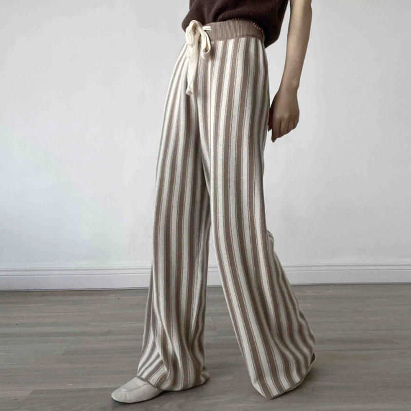 Buy Grey Knit Palazzo Pants Online - Aurelia