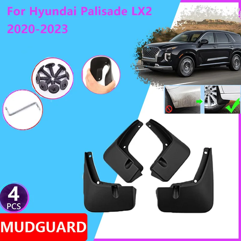 Front Rear 4pcs FOR Hyundai Palisade 2019-2024 Mud Flaps Guard Splash  Mudflaps Mudguard Fender Car Accessories Styline - AliExpress