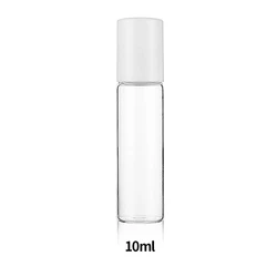 Transparent Glass Roller Bottles with Roller Ball for Essential Oils - Travel Size 10ml and 5ml (10ml)