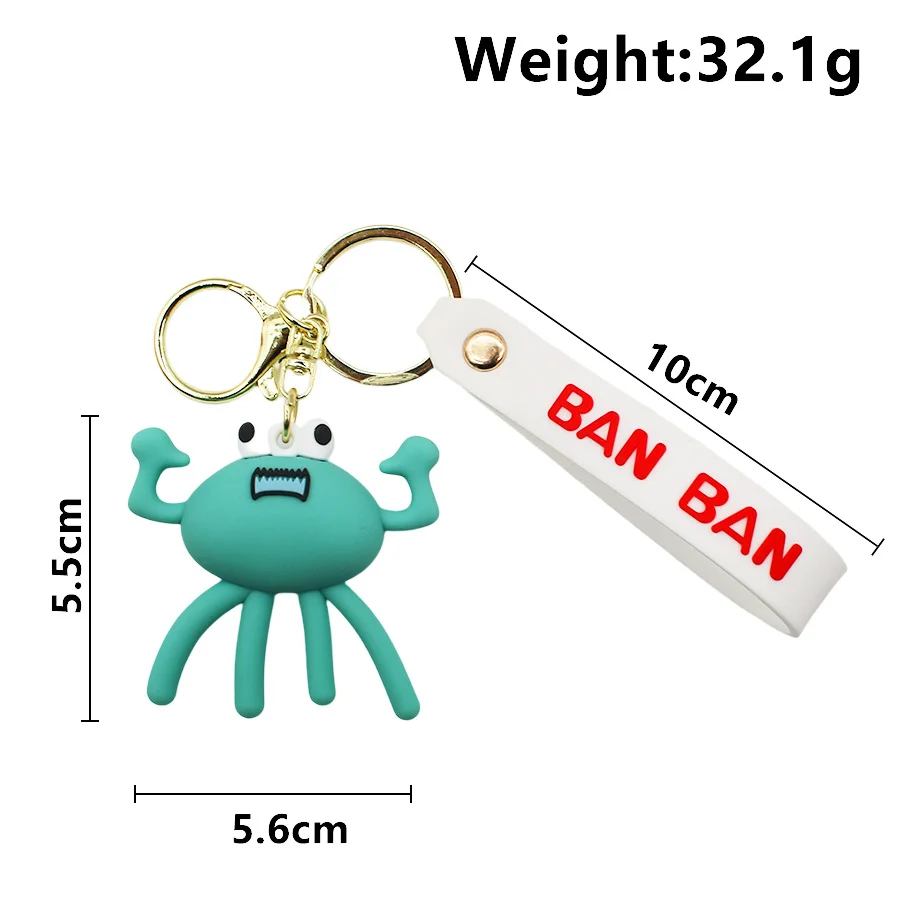 2023 New Garten of banban Soft Rubber Keychain Cute Dolls Couple Bag Charm Creative Car Key Ring Figure Toys Friend Gift