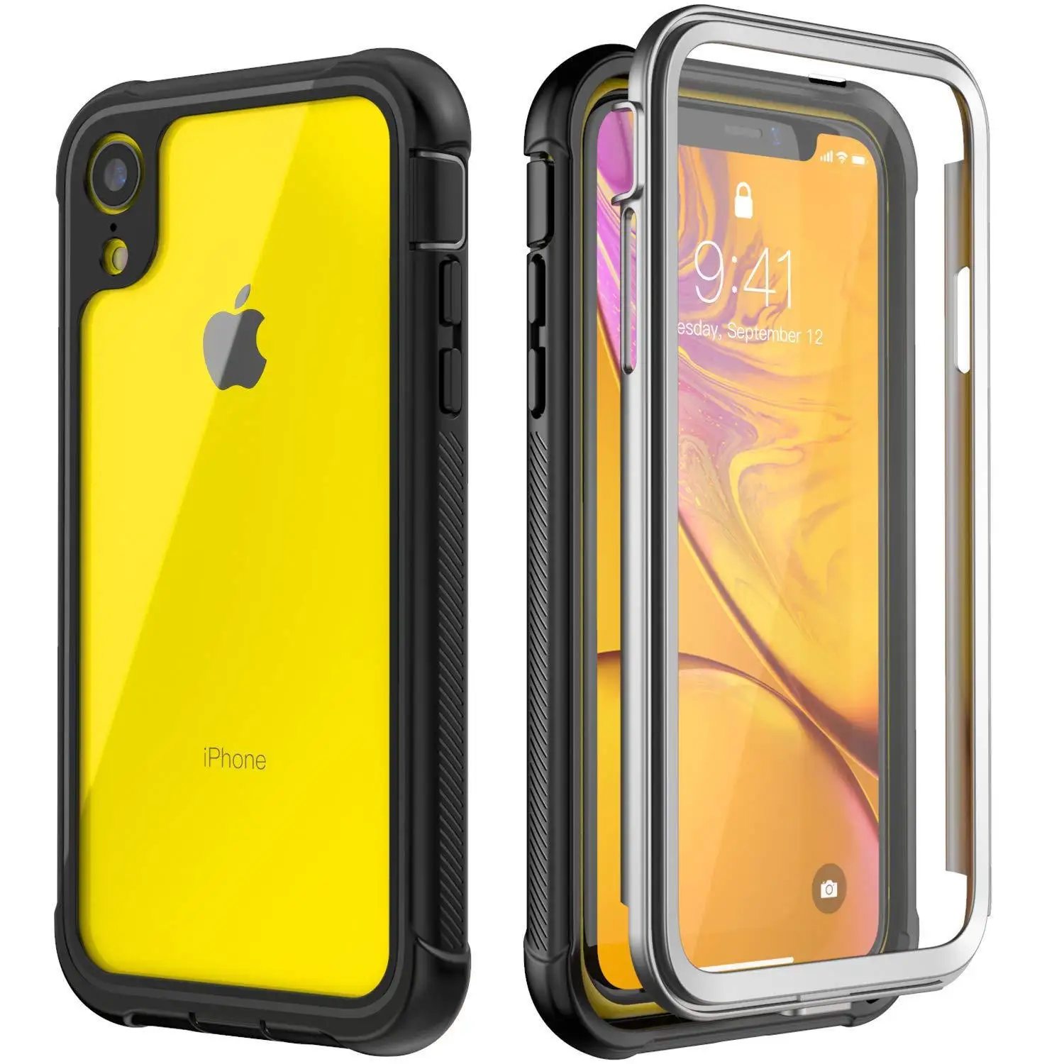 

Противоударный Прочный чехол для iPhone XR, пылезащитный чехол для iPhone XR 6,1 дюйма со встроенной защитой экрана на открытом воздухе