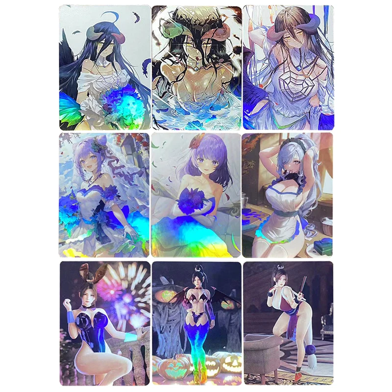 

Diy самостоятельное изготовление 3 шт./компл. история богини Albedo Keqing Mai Shiranui Kawaii коллекция открыток УФ Цвет вспышки фотовспышка подарок игрушка