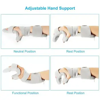 Supporto per Mano Post-Ictus, Tutore Regolabile per Dita, Supporto Notturno per Mano, Ortopedico per Polso, Artrite, Tendinite, Riabilitazione