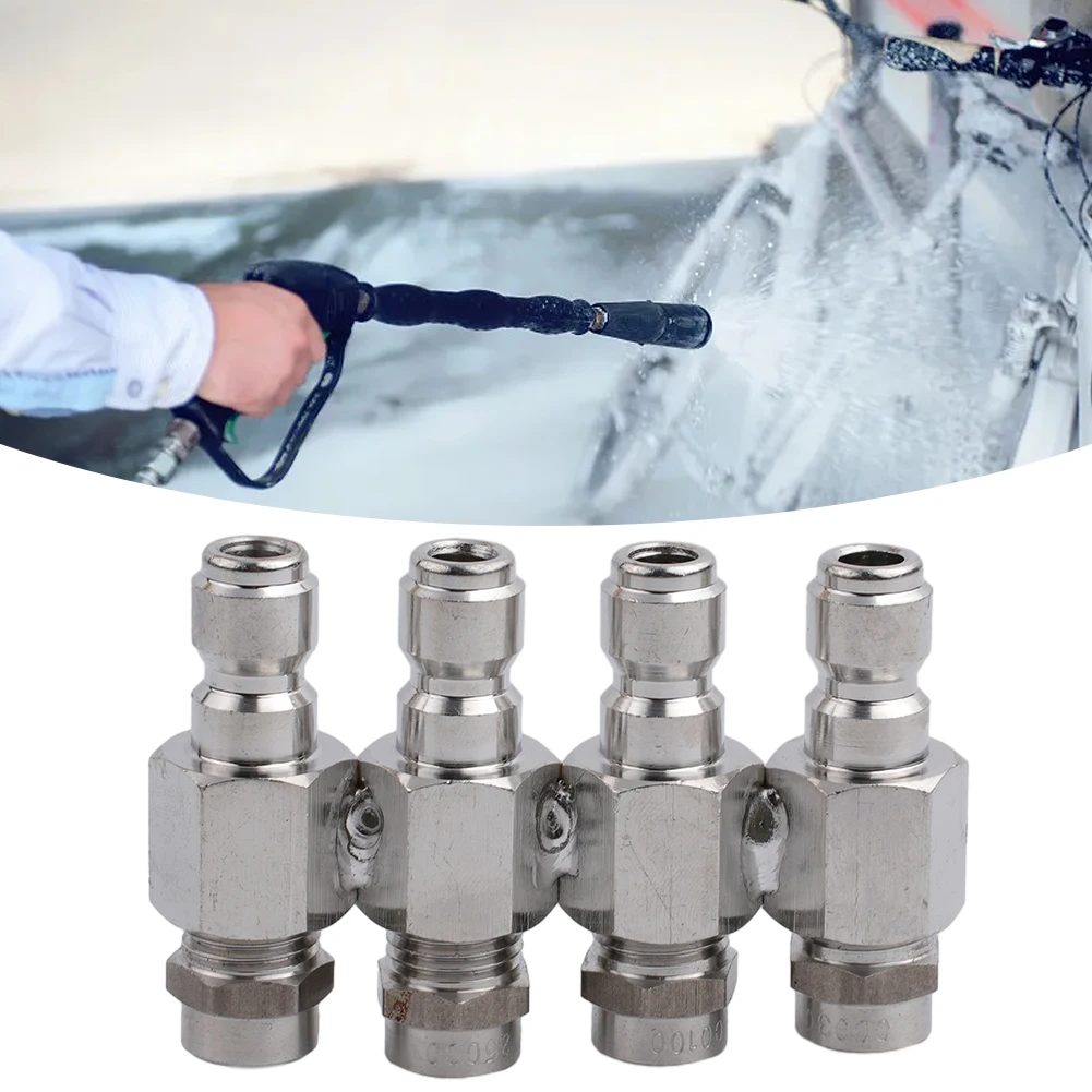 

Nozzle Advanced Pressure Washer Nozzle Kit 4 Way Tip Holder with Quick Connect Soft Wash and Stainless Steel Tips