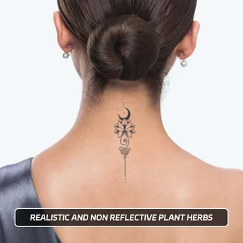 로터스 디자인, 1-2 주 지속 방수, 임시 문신 스티커, 현실적인 반영구 가짜 문신, 여성용