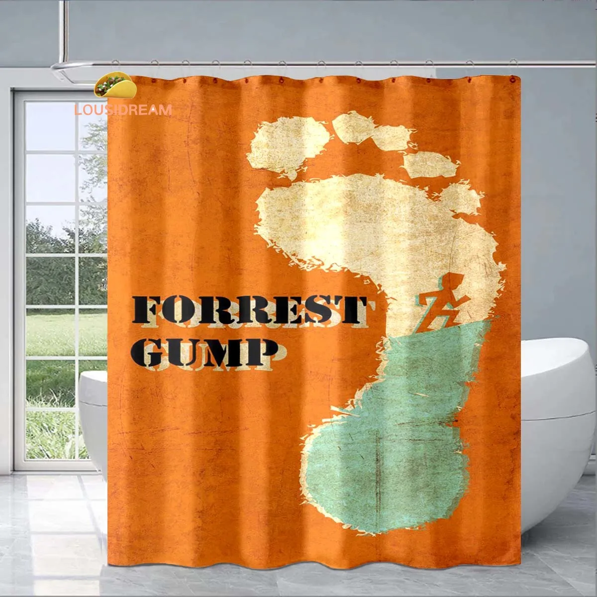 

Вдохновляющие изысканные занавески для душа Forrest Gump, модный декоративный подарок для взрослых и детей, водонепроницаемая занавеска для ванной комнаты с защитой от плесени