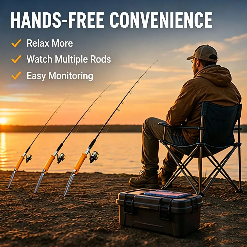 Foldable Fishing Rod Stand - Portable Pole Support Bracket