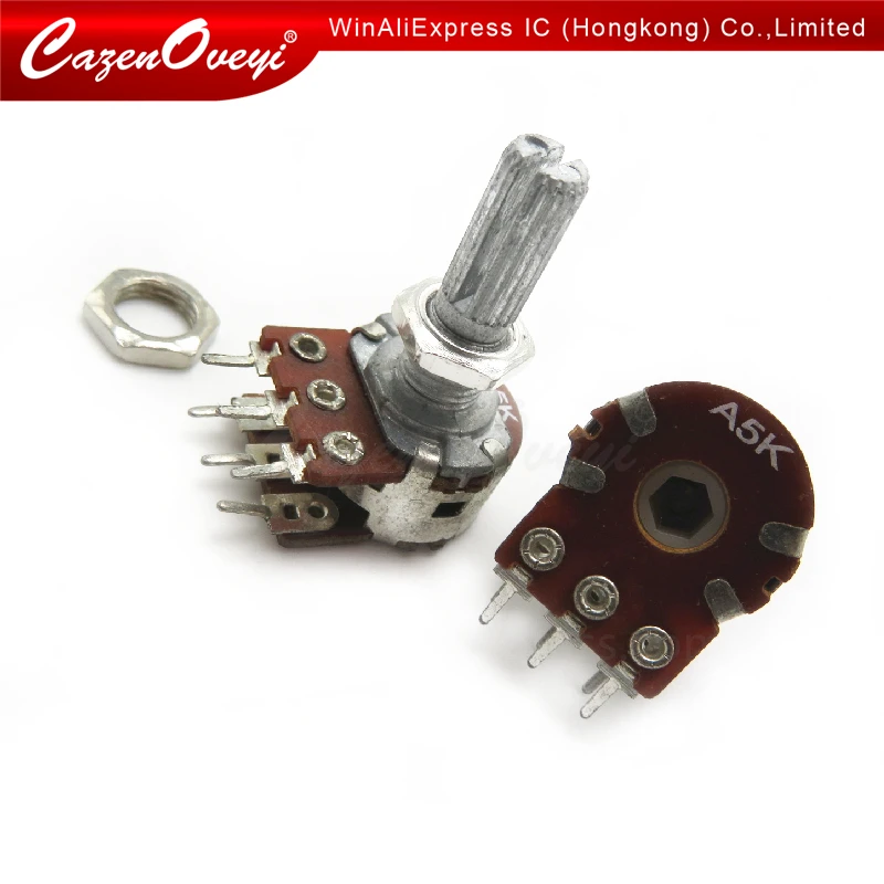 1pcs/lot Foshan radio factory 148 dual-potentiometer A5K handle length 20MM 25MM In Stock