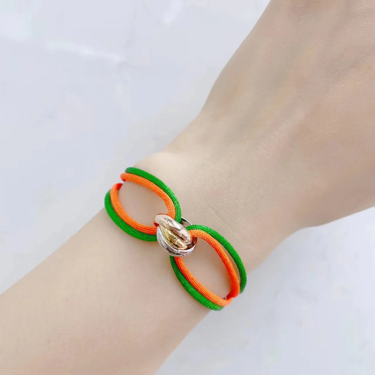 Fashion Rope Bracelet with Creative Colorblock Design - Men's & Women's Accessory Gift