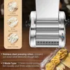 Electric Pasta Maker Noodle Maker Pasta Making Machine Dough Roller Cutter Thickness Adjustable Stainless Steel US 110V 3
