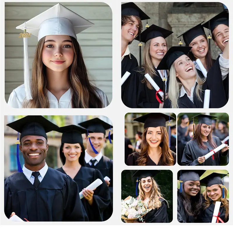 5pcs Graduation Tassel with Gold Date Mortarboard Tassel Fringe for Graduation Party Decorations Accesorios De Costura tassel fringe tassel decoration tassel trim
