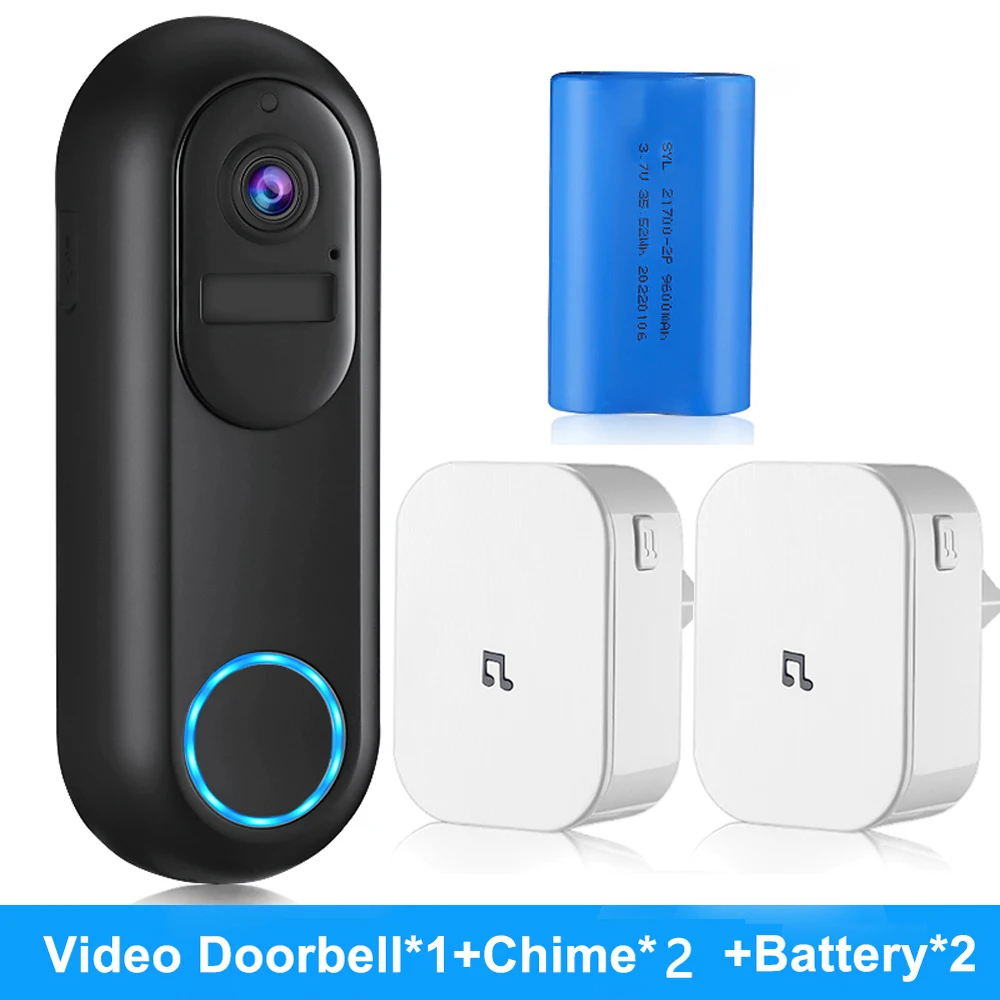 Elecpow Tuya Video Doorbell Smart Home Wireless 2.4G 5G WiFi Door Bell IP65 Waterproof PIR Night Vision Security Camera Doorbell 