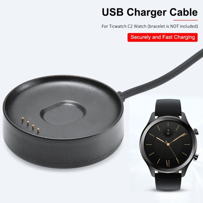 

100cm USB Charger Base Cradle Smart Watch Charging Dock Cable Magnetic Charger Base Accessories for Ticwatch C2