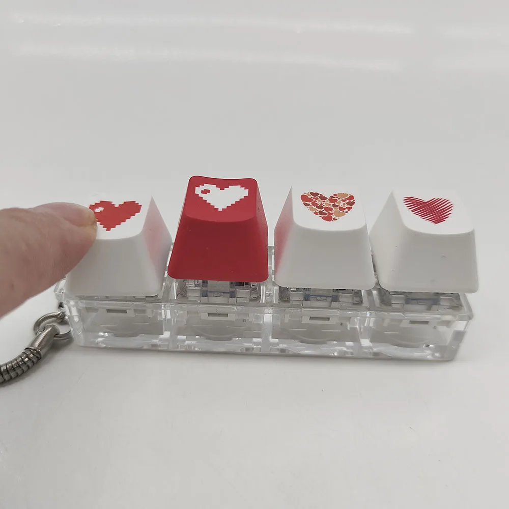 1pc Schlüssel bund für Mädchen Dekompression Spielzeug Finger Tastatur Spielzeug Schlüssel anhänger für Frauen Party Geschenk mechanische Tastatur Welle Tester – Detail 13