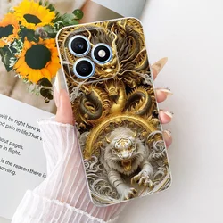 Luxury Floral Leaf Design Soft Silicone Phone Case - for Honor X8d (6172)