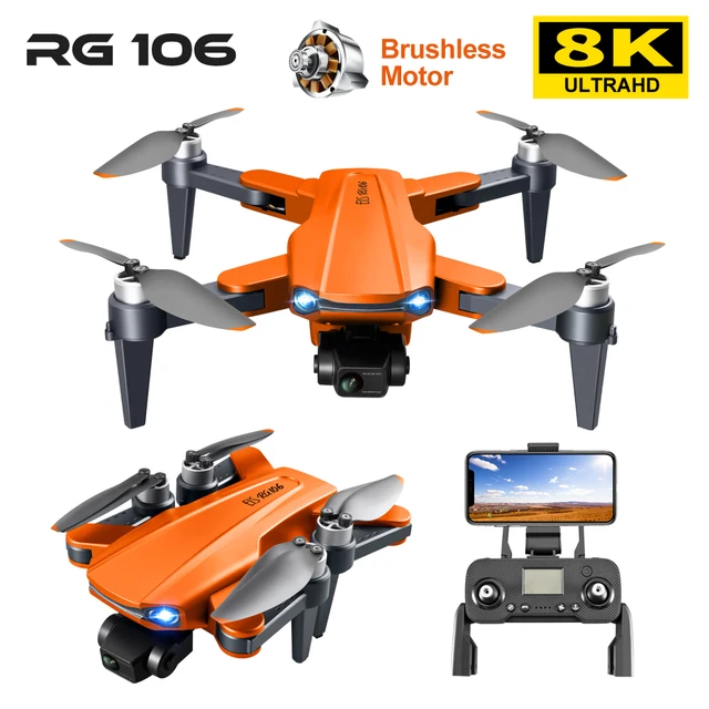 RG106 GPS Drone 8K HD Camera 3-Axis Gimbal Anti-Shake Aerial Photography Brushless Motor Aircraft Folding 4K Quadcopter Toys 2