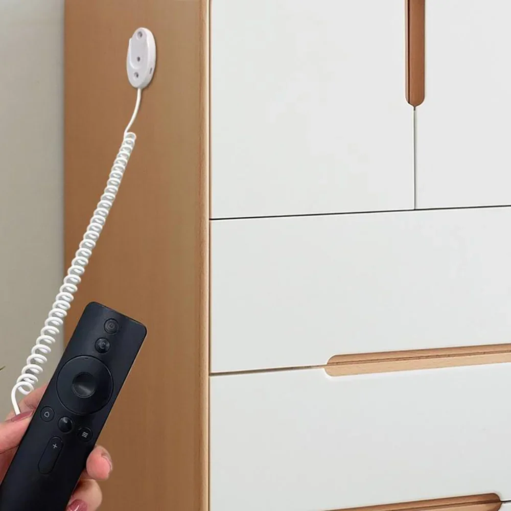 Strong Magnetic Anti-Lost Remote Holder Wall Mount Retractable Spring Cord Lock For TV/Smart Box/Gaming Controller Device