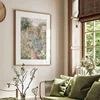 Summer Landscape Vintage Oil Painting Canvas Poster Spring Neutral Gallery Wall Art Print Retro Green Tone Farmhouse Wall Decor 4