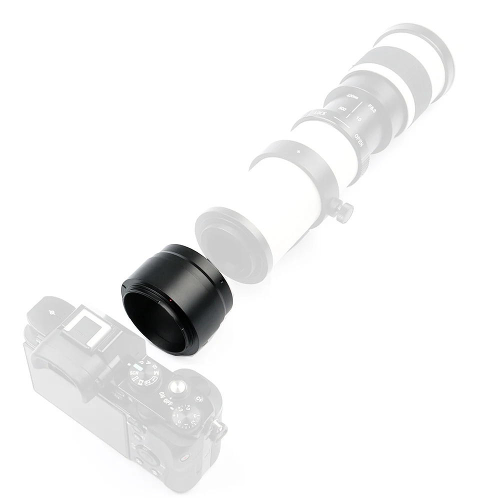 Lightdow Lens Adapter Ring T2 T Mount Adapter for Telephoto Lens for Canon Nikon