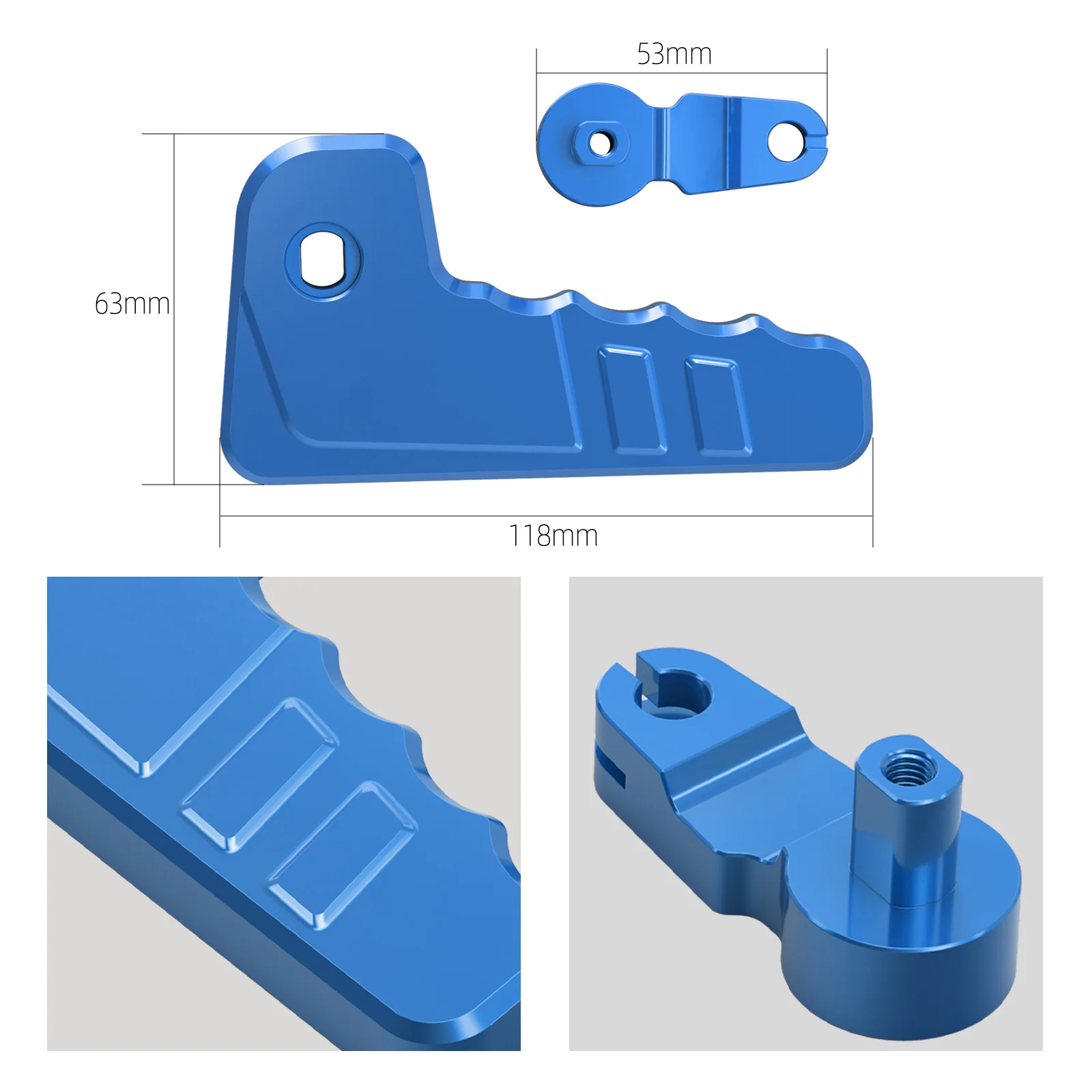 BEVINSEE Aluminium Motorhauben-Verriegelungsgriff für VW Golf MK7 für Seat Leon 5F für Skoda Octavia 5E 2015-2020 Ersatz für 6R1823533 – Detail 8