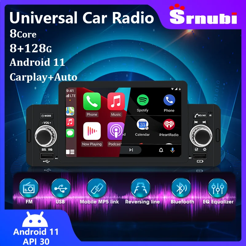 Srnubi Car Radio Android Universal 5 Inch Multimedia Video Player Touch
