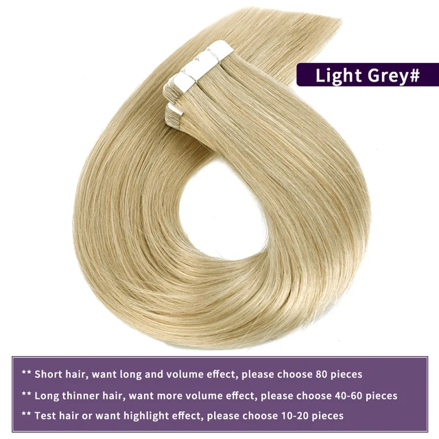 MW Mini Tape In Human Hair Extensions Natural Straight Hair Machine Remy Invisible Skin Weft Adhesive Glue On Hair 12