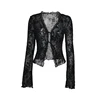 Women's Elegant Design New Tops, Stylish Long Sleeve Blouse, Daily Outdoor Wear, Ruffled Flared Sleeve Girls Clothing 4