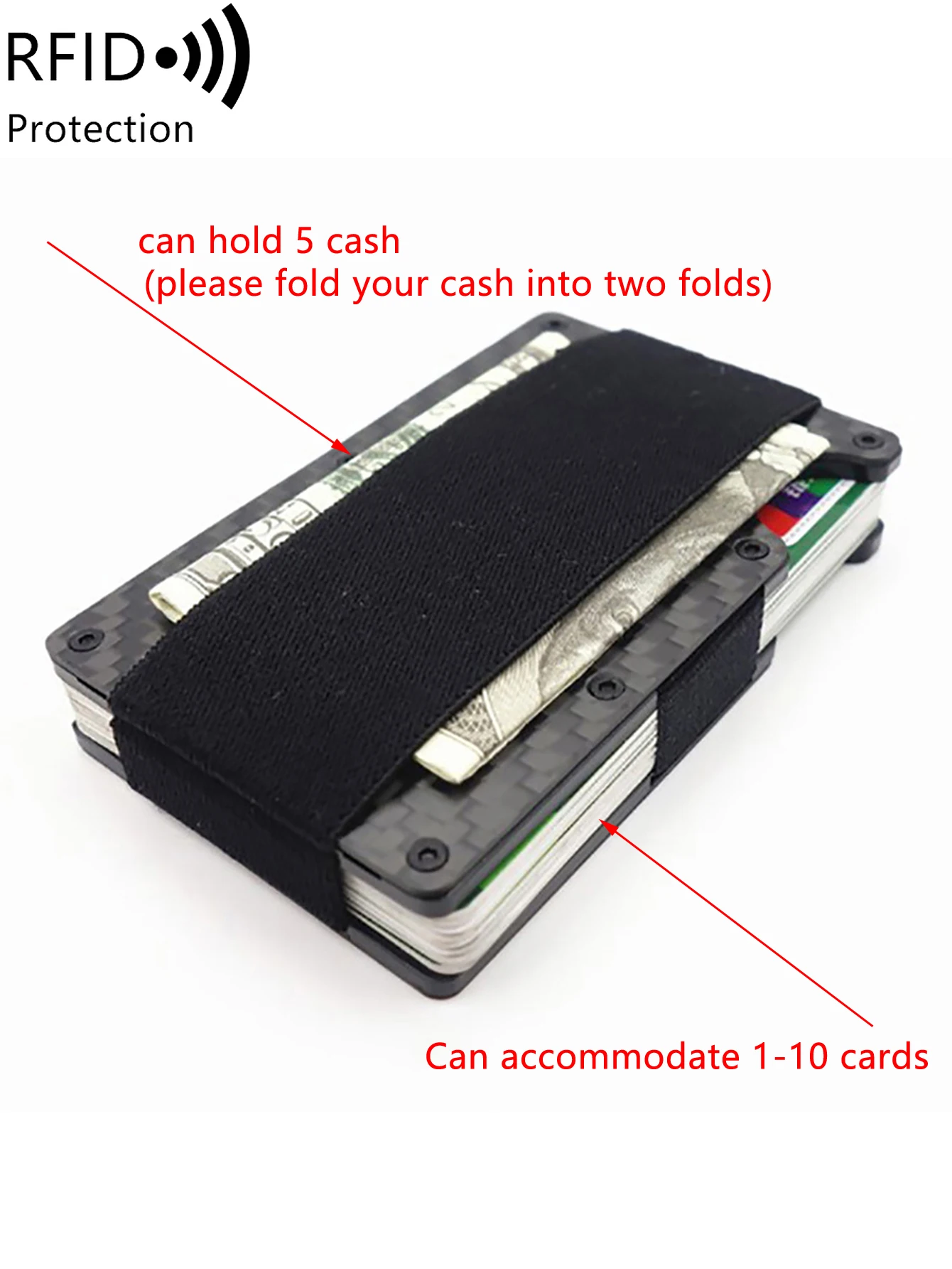 RFID carbon fiber metal card holder wallet For men and women ultra-thin mini minimalist bank cardholder wallet credit card holder carbon fiber wallet