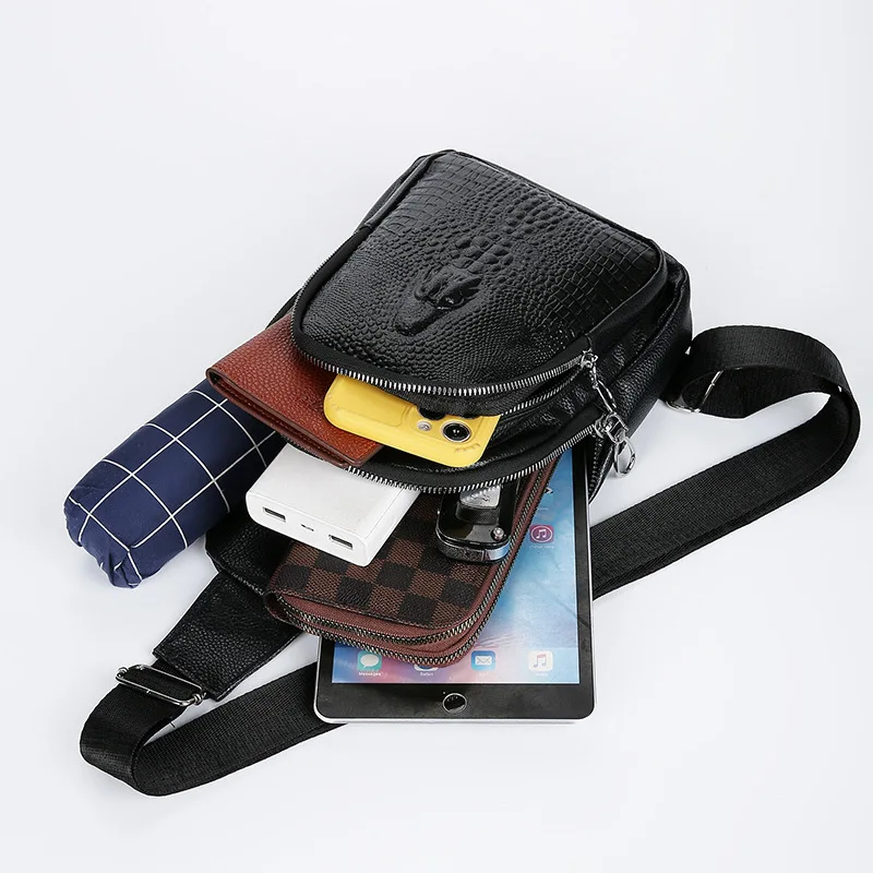プラダ Leather Chest Messenger Bag 2vl013 Luxury Brand Men