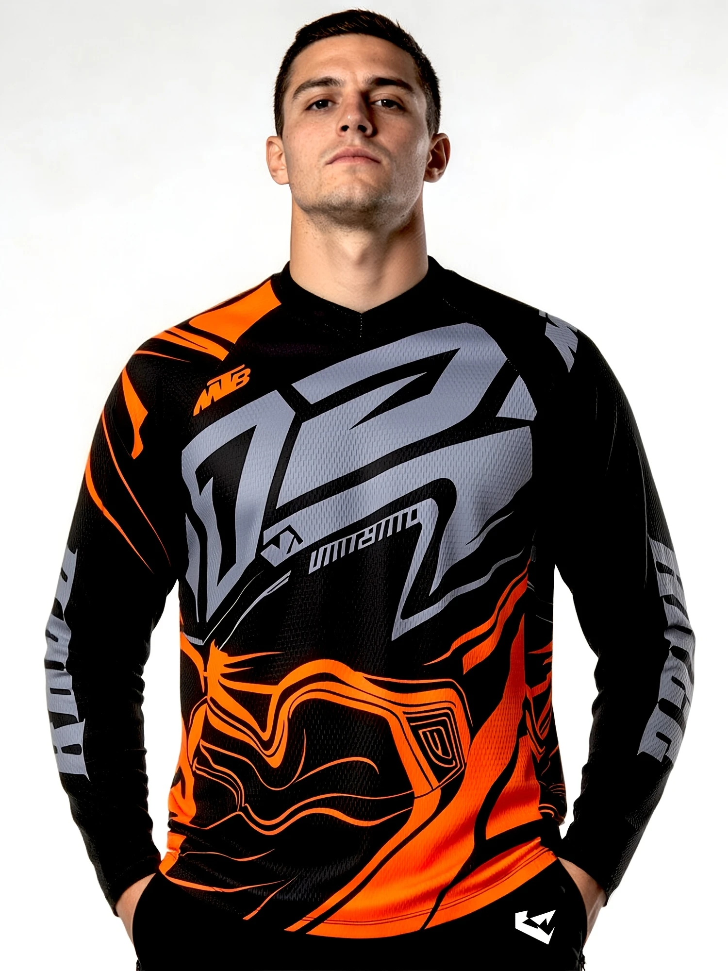 Herren Motocross-Helm Grafik-Langarmtrikot Familien-Set Dirt Bike Offroad-Renn-Sportmode Bedrucktes Oberteil