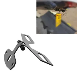 Enhanced Motorcycle License Plate Bracket with Integrated Taillight Mount and Folding Frame Holder (1Pcs)