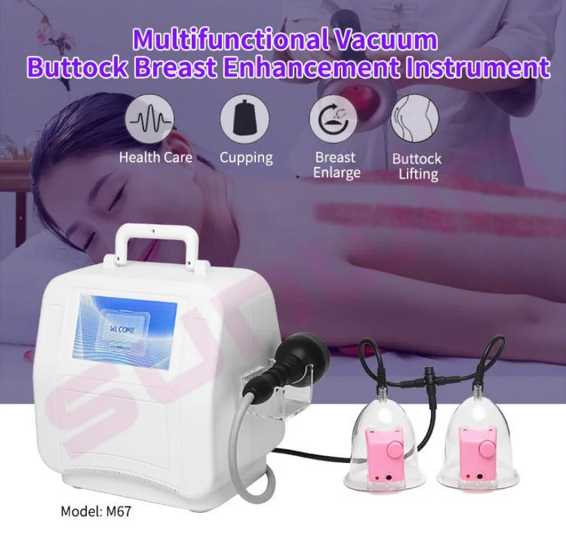 Professional 8 Cups Butt Lift Buttock Vacuum Lifting Cupping Breast Enlargement Tightening Therapy Body Massage Machines