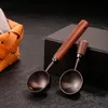 30ml Walnut Wood Coffee Scoop Stainless Steel Long Handle Measuring Spoon for Coffee Tablespoon Kitchen Tool Cafe  Accessories 4