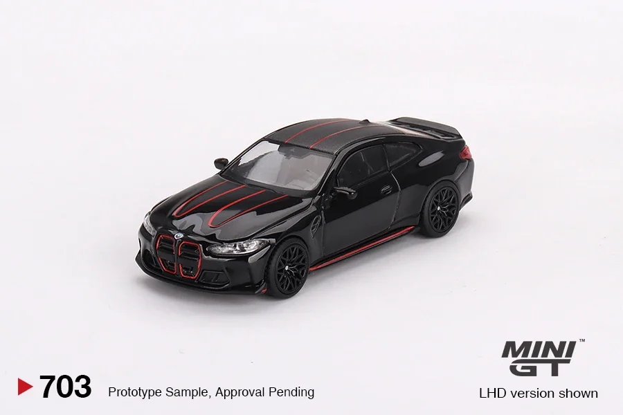 MINIGT 1/64  703  BMW M4 CSL Black Sapphire Model Car 691  BMW M4 GT3 #7 Diecast Automotive Model Toys Gift Decorations 5