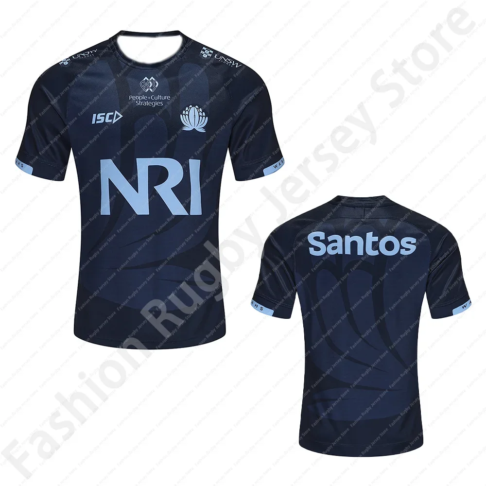 Rugby Jersey Boys Tracksuit Sportwear Home Clothes Tee Men Shirt Breathable Top Gift NSW Waratahs ISC Mens Training Jersey