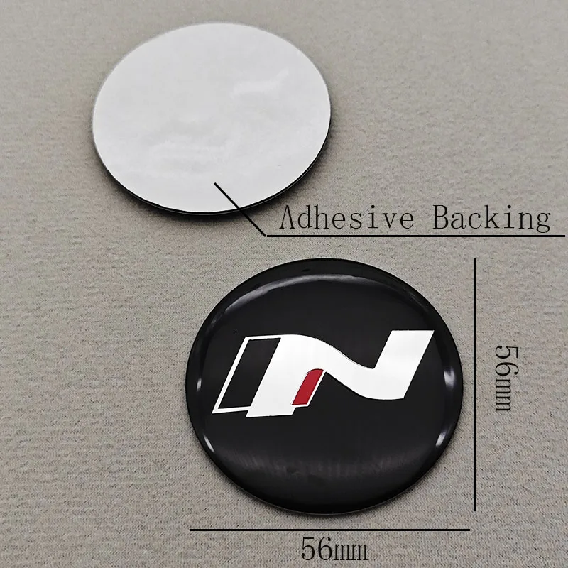 4-Piece Aluminum Car Wheel Center Stickers Hub Cap Decals 56mm