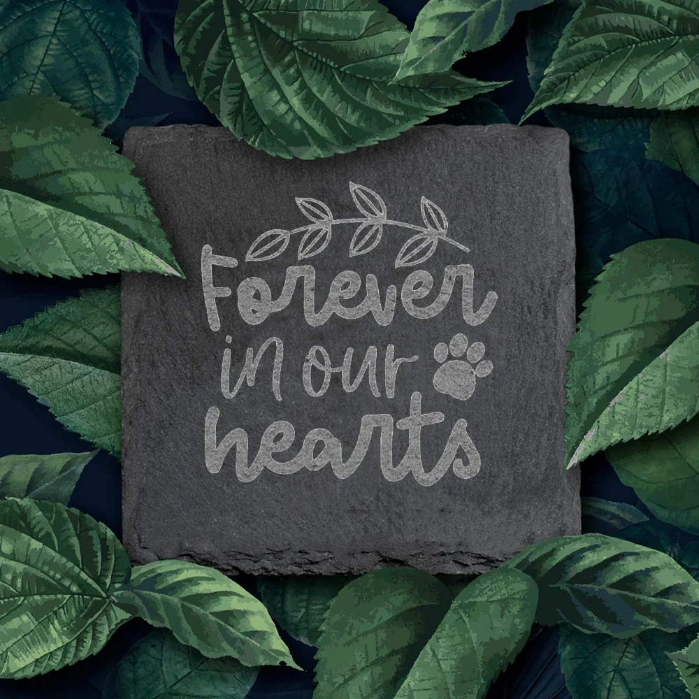 Pet Memorial Stone Engrave Pet Sayings for Cat and Dog Loss Gifts Dogs Dog Grave Marker Plaque Forever In Our Hearts