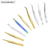 NAGARAKU 20 PCs N-series Tweezers For Eyelash Extension Fans-making Tweezers Volume Fans Eyelash Tweezers 3D Accurate Tweezers 1
